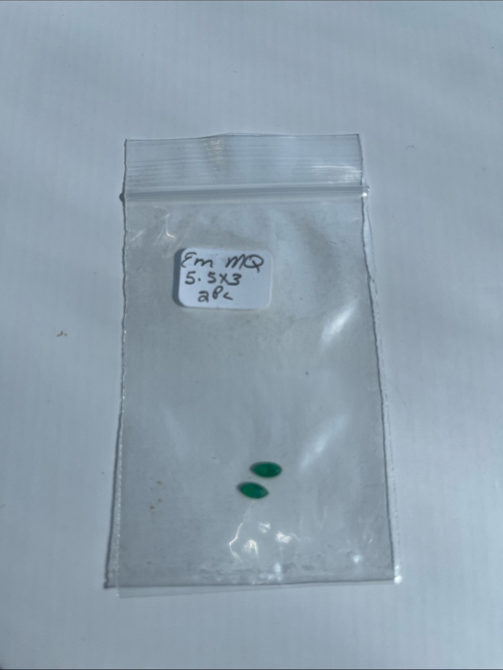 Loose Green Marquise Emerald Gemstones - 2 Pieces
